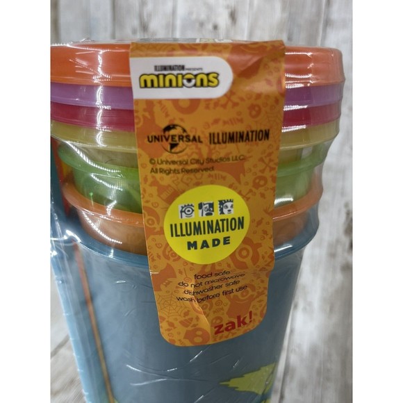 NEW Zak Glow In The Dark Halloween Minion Set Of 4 Tumblers Despicable Me - Picture 4 of 7